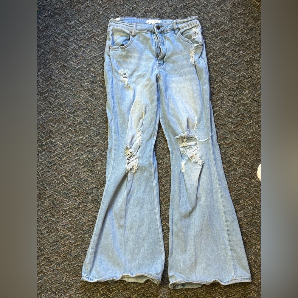Bell Bottom distressed jeans